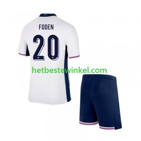 Engeland Phil Foden 20 Voetbalshirts Kind Thuis EK 2024